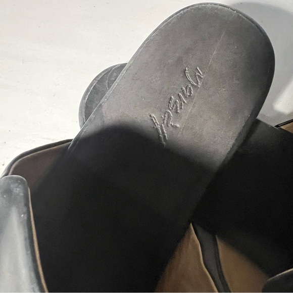 Marsell Black Leather Slip-On Mules - Picture 3 of 7